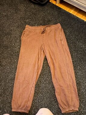 aerie Rust Brown Drawstring Joggers